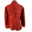 Vera Pelle Designer SAX  Suede Leather Floral Zip Jacket Long Sleeve Size 54 L Photo 1