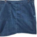 prAna  denim jean pencil short skirt stretch pockets dark wash outdoor classic Photo 0