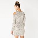 SO Juniors'  Sequin Cutout Shoulder Mini Dress, Size M -NWOT Photo 10