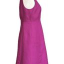 J.Crew  Dress Purple Magenta Sleeveless V-Neck V-Back Cotton Summer Dress Size 6P Photo 3