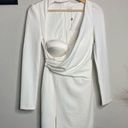 Alamour NEW  Dress Johanne Bustier Long Sleeve White Fitted Mini Dress Size XS Photo 14