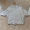 Dry Goods Cropped Striped Long sleeve Shirt From Photo 0