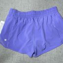 Lululemon  Hotty Hot High Rise Athletic Shorts Dark Lavender Purple 12 Nwt Photo 5