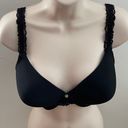 Natori Bra Black Body Double with Lace Full Fit, size 34DD Photo 1