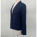 Vince  Linen Blend Blazer Single Breasted Button Down Pockets Navy Blue Womens 10 Photo 5