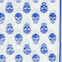 Alexander McQueen skull print wraparound-style scarf blue and white Photo 2