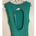 House of Harlow  1960 NWT Green Ribbed Sweater Dress Size Medium Sparkly Knit Photo 8