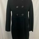 J.Crew  Women's $265 Black‎ Long 100% WOOL Button Coat Sz S Photo 1