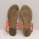 Bamboo  Thong Sandals Embellished Orange Shoe Size 9 Photo 2