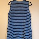 LuLaRoe  JOY Size S Long Duster Vest Cardigan Sweater Denim Blue Black Striped Photo 6