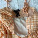 Orange Gingham Babydoll Dress Size M Photo 2