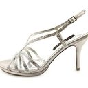 Nina  Bobbie silver rhinestone strappy heeled sandals Photo 1