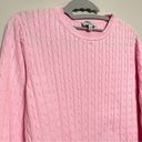 kim rogers Barbie Pink Cotton Crew Neck Cable Knit Sweater Petite Medium Photo 0