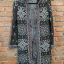 Free People FP  Kai Pom Pom Tassel Cardigan Hooded Long Tie Front Sweater Size S Photo 0