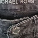 Michael Kors  Womens size 6 Black Denim Skinny Jeans With Lace Up Detail Pockets Photo 4