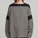 ALLSAINTS  Alzette Crew Sweater Size Large Oversized Fit Striped Photo 0