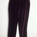 Ralph Lauren Vintage Ralph  Burgundy Velvet Cropped Pants Beaded Size 8 Medium Photo 5