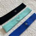 Lululemon  Women’s Headbands Bundle of 3- Black Blue Aqua Photo 1