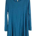 The Comfy  USA Womens XS Tunic Top Blue Scoop Neck Blouse Swing Rayon Stretch 966 Photo 0