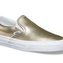 Vans  classic slip on muted metallic gold/true white womans 9.5 men’s 8 NWT Photo 0