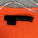 360 Cashmere  Sweater Womens XS Bright Orange 100% Cashmere Luxury Casual Preppy Photo 5