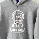 Bape Baby Milo Vintage Gray/Blue Hoodie Adjustable Pullstring Silver Photo 1