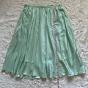 Vince Skirt Gathered Pull-On Midi 100% Silk in Sea Foam Green XL NWT New Photo 12