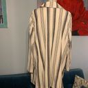 Torrid  Womens Blazer Jacket Size 2 2X Black Striped Linen Two Buttons Pockets Photo 7