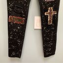 Tripp NYC  Daang Goodman Patched Studded Paint Distressed Jeans Black 28 Photo 5