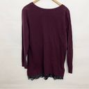 Torrid  Pullover Lace Trim V-Neck Tunic Sweater purple size 1X Photo 2