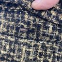 W By Worth  Women's Sz 4 Gold Black Crop Tweed Collared Long Sleeve *READ Photo 4