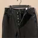 INC Vintage Wash Faded Black High Rise Button-Fly Mom Jeans Size 10/30 Photo 4