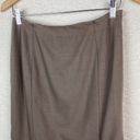 Talbots  Womens‎ Stretch Wool Skirt Pleated Size 6 Brown Made in Japan Career Photo 3