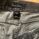 White House | Black Market  jeans distressed rhinestone black denim crop jeans Sz 0 Photo 2