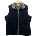 Woolrich  Black Faux Suede Shearling Vest Western Boho Outerwear Women’s Size XL Photo 0