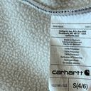 Carhartt  Womens Fleece Gray Plaid Hooded Zip Up Jacket Curved Hem Size Small 4-6 Photo 8