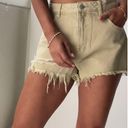 Rolla's Rolla’s “Dusters” high rise slim distressed denim shorts Layla stone tan khaki Photo 2