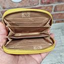 Anne Klein  Curved Card Case Dijon Yellow New Tags With Gold Tone Chain Latch Photo 2