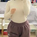 ZARA Cream Knit Long Sleeve Photo 0