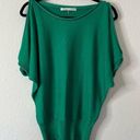 Trina Turk  Cold Shoulder Short Sleeve Sweater in Green Size Small Photo 2