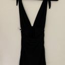 Vix Paula Hermanny VIX Black Halter Tie On Gold Coverup Multiple Style Dress Photo 4