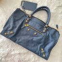 Balenciaga  Giant 21 Gold Hardware Work Bag in Blue Photo 0