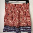 CAbi  Bella Batik Womens Skirt Size Medium Blue Red Bohemian Festival Lightweight Photo 5