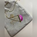 Kendra Scott Pink and Gold Dean Pendant Necklace Photo 4