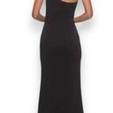 La Femme  Long‎ High Thigh Slit One Shoulder Jersey Black Gown Prom Dress Size 6 Photo 1