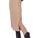 The Row All Medium Knit Midi Skirt with Slits Elastic Waist Tan Camel Lined Photo 0