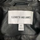 Elizabeth and James  Black Faux Leather Jacket XS Womens Bomber Full Zip Moto Photo 4