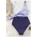 Cupshe NEW  1 Pc Swimsuit Wrap Color Block Tie Side M Photo 4