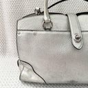 Coach  Mercer 30 Top Handle Satchel Silver Metallic Shoulder Strap Bag Tote Photo 1