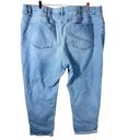 Lane Bryant  Mid-Rise Boyfriend Jeans Patchwork Buffalo Check‎ Distressed Sz 22 Photo 5